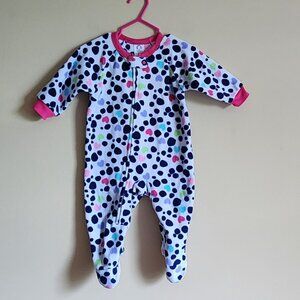 Gerber - Footed Sleeper With Polka Dots Size 6-9 Months
